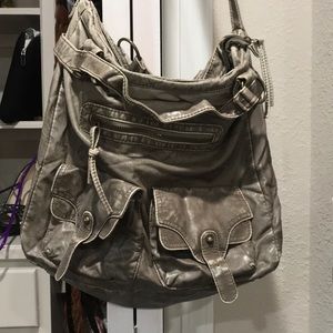 Large creamy/grey side bag